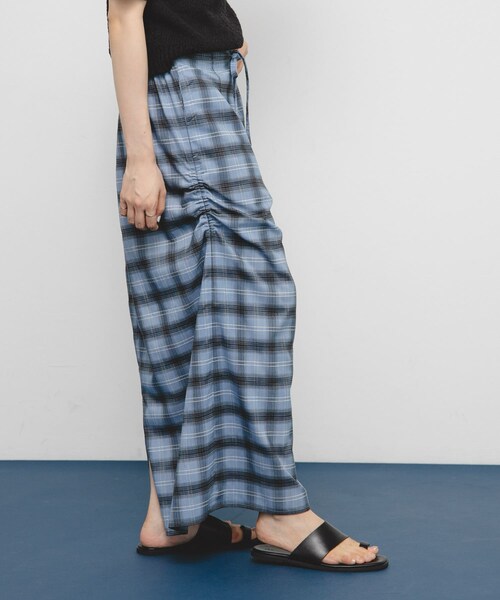 KBF（ケイビーエフ）の「サイドデザインチェックスカート（スカート・レディース・BLACK/YELLOW/BLUE・one）」の3枚目の写真