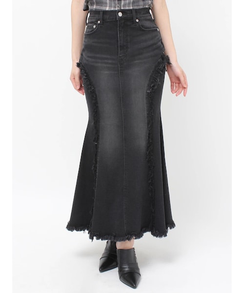 EVRIS（エヴリス）の「マーメイドデニムスカート（デニムスカート・レディース・ブラック/インディゴ・S/M）」の3枚目の写真