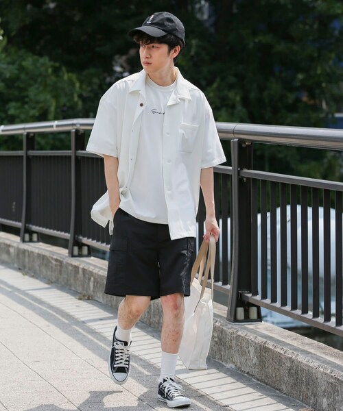 SENSE OF PLACE by URBAN RESEARCH(センスオブプレイスバイアーバンリサーチ)の「シシュウポンチTシャツ(5分袖)(Tシャツ/カットソー・メンズ・GREIGE/WHITE/BLACK/GREEN/L.PURPLE/MINT・M/L)」の9枚目の写真