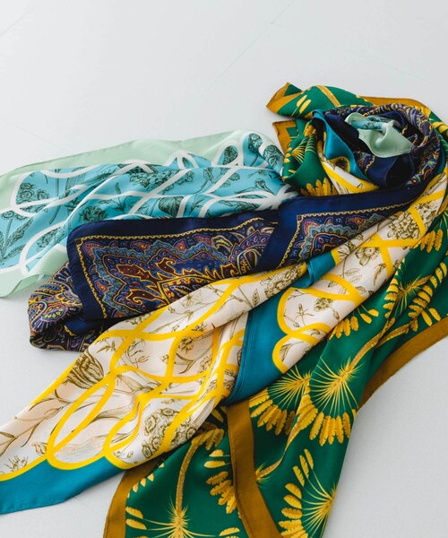 RODE SKO（ロデスコ）の「アソート柄スカーフ（バンダナ/スカーフ・レディース・GREEN/L.BLUE/YELLOW/NAVY・one/One）」の22枚目の写真