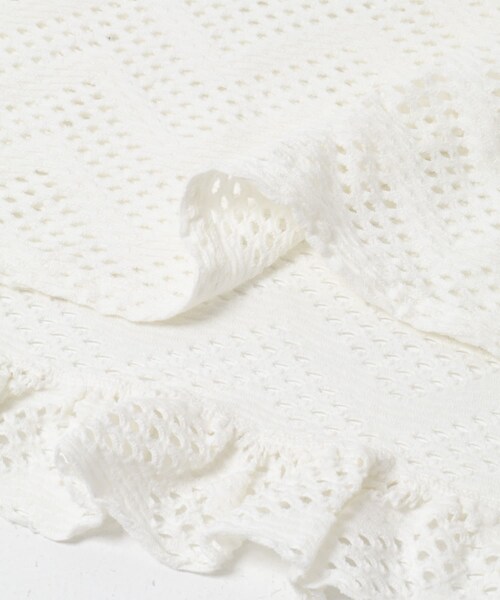 かぐれ(カグレ)の「unfil PATTERN MESH RUFFLED T-SHIRTS(Tシャツ/カットソー・レディース・OFF WHITE/BLACK・1)」の19枚目の写真