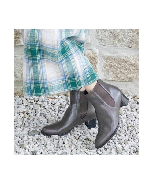 モード エ ジャコモ MODE ET JACOMO サイドゴアレザーショートブーツ