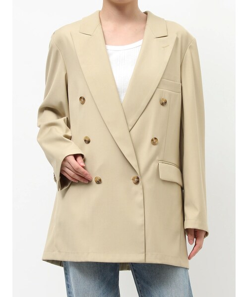 Ungrid（アングリッド）の「ルーズシルエットテーラードジャケット（その他アウター・レディース・ベージュ/ブルー・F）」の3枚目の写真