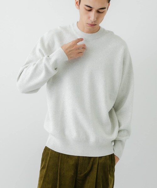 URBAN RESEARCH(アーバンリサーチ)の「綿カシミヤスウェットニット(ニット/セーター・メンズ・GRAY/KHAKI/OATMEAL/NAVY・M/L)」の6枚目の写真