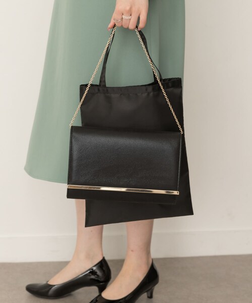 RODE SKO（ロデスコ）の「サブバッグ付3WAYパーティクラッチ（クラッチバッグ・レディース・BLACK/GOLD/SILVER・one）」の9枚目の写真