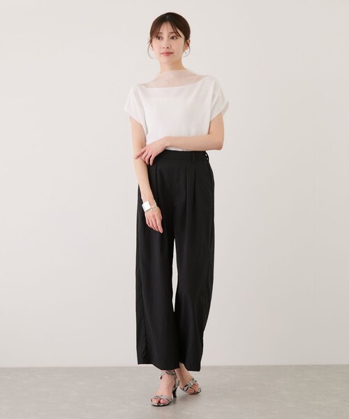 Jayro（ジャイロ）の「ストレッチテックチノワイドパンツ（その他パンツ・レディース・ブラック/ホワイト系/ベージュ・F）」の9枚目の写真