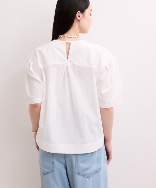 ADAM ET ROPE'（アダムエロペ）の「【WEB限定】タックスリーブブラウス（シャツ/ブラウス・レディース・ブラック/ホワイト/サックス・F）」の10枚目の写真