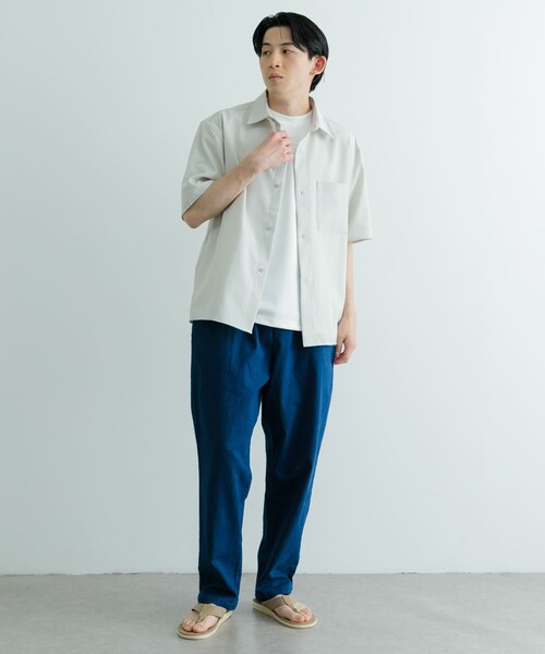 ITEMS URBANRESEARCH（アイテムズ アーバンリサーチ）の「ドライタッチ レギュラーカラー 半袖シャツ（シャツ/ブラウス・メンズ・IVO/MNT/BLU/CHA・M/L）」の16枚目の写真