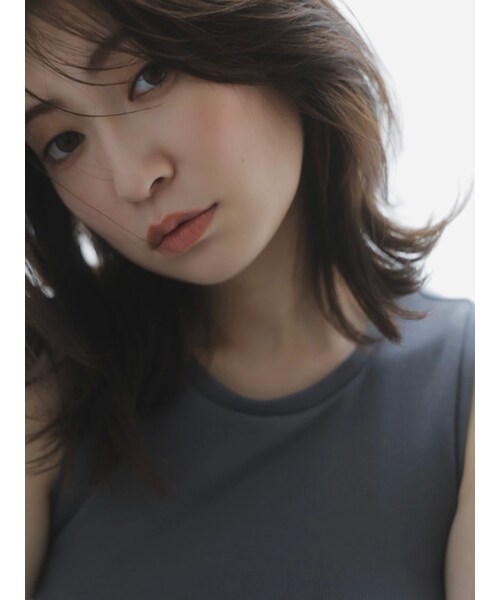 dazzlin（ダズリン）の「【吉田朱里】涼感加工ギャザーノースリリブトップス（タンクトップ・レディース・オフホワイト/チャコールグレー/ブラック/ピンク・F）」の11枚目の写真