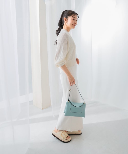 URBAN RESEARCH ROSSO（アーバンリサーチロッソ）の「柄編みフリンジカーディガン（カーディガン/ボレロ・レディース・navy/off/aqua・FREE）」の10枚目の写真
