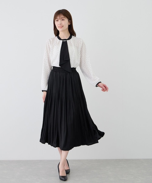 Jayro(ジャイロ)の「ビンテージサテン消しプリーツスカート(スカート・レディース・ブラック/チャコール/ホワイト系/ブルー系/ターコイズ/ピンク・M)」の17枚目の写真