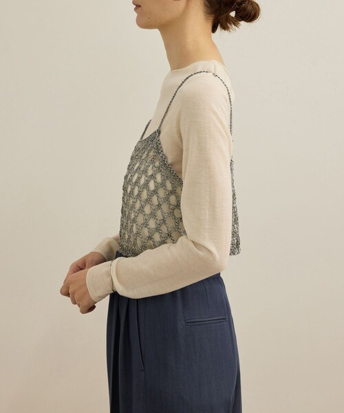 ROPE'（ロペ）の「ラメコードメッシュキャミソール/洗える（キャミソール・レディース・ゴールド/シルバー・F）」の16枚目の写真