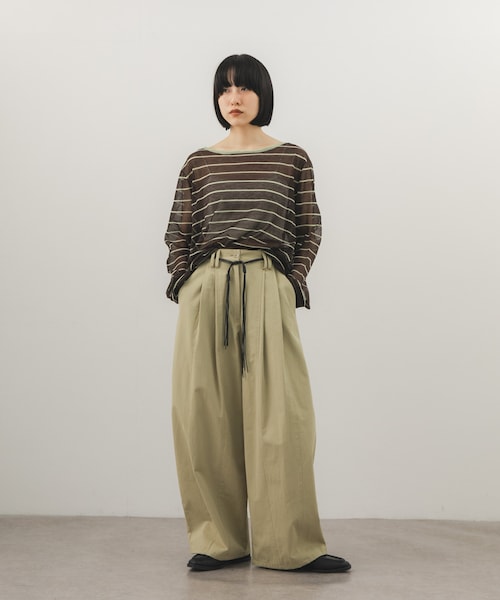 KBF（ケイビーエフ）の「ベルトSETオーバルパンツ（その他パンツ・レディース・NAVY/BROWN/BEIGE・36/38）」の22枚目の写真