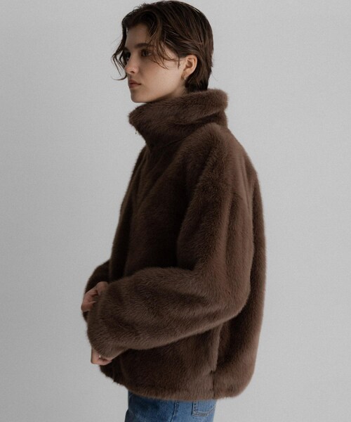 URBAN RESEARCH Sonny Label（アーバンリサーチサニーレーベル）の「フェイクファースタンドブルゾン（ブルゾン・レディース・アッシュグレー/ブラウン・Free）」の21枚目の写真