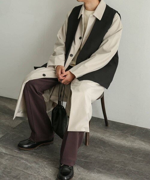 SENSE OF PLACE by URBAN RESEARCH(センスオブプレイスバイアーバンリサーチ)の「ダブルテーラードベスト(ベスト・メンズ・BLACK/GREEN/L.KHAKI/BLUE/OLIVE・M/L)」の6枚目の写真