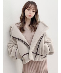 dazzlin | ペールパイピングボアブルゾン(ブルゾン)