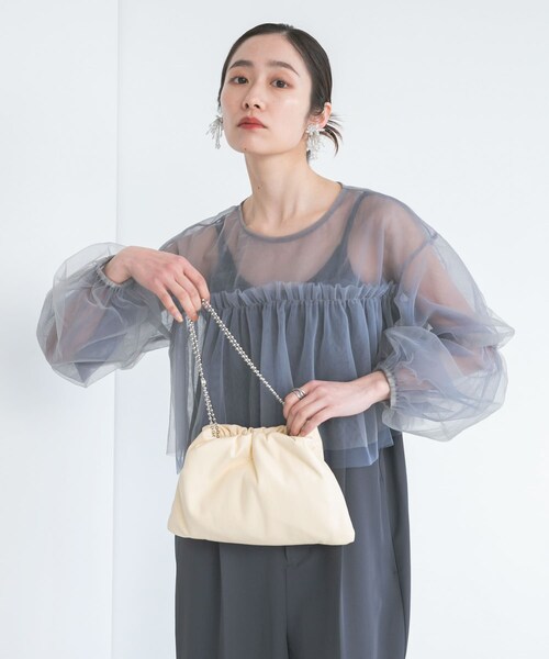 KBF（ケイビーエフ）の「ボールチェーンギャザーBAG（ハンドバッグ・レディース・SILVER/YELLOW/BLACK・one）」の15枚目の写真