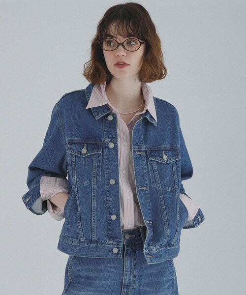 URBAN RESEARCH Sonny Label（アーバンリサーチサニーレーベル）の「オーセンティックデニムショートジャケット（デニムジャケット・レディース・インディゴ/ライトインディゴ・Free）」の15枚目の写真