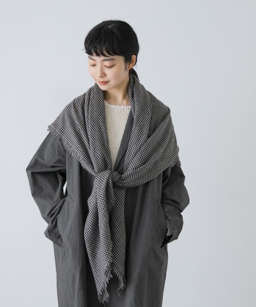 かぐれ（カグレ）の「チェックスクエアストール（ストール/ショール・レディース・CHECK S/CHECK M・Free）」の10枚目の写真