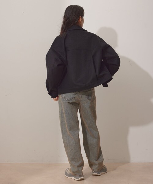 NERGY（ナージー）の「【防風＆透湿】ウールレイヤージャケット（その他アウター・レディース・ブラック/ベージュ・F）」の8枚目の写真