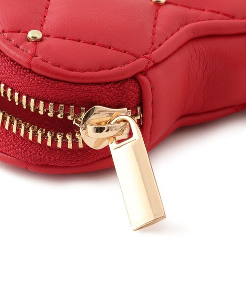 VIS(ビス)の「スタッズキルティングハートポーチチャーム(チャーム・レディース・ブラック/ホワイト/レッド・F)」の9枚目の写真