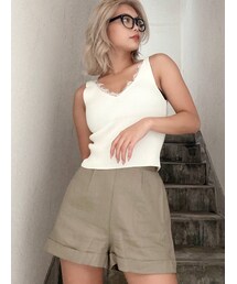 GYDA | 2WAY Vネックレースニット タンクトップ(ニット/セーター)