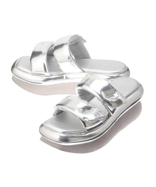 ELENDEEK（エレンディーク）の「DOUBLE BAND SANDAL（サンダル・レディース・オフホワイト/ブラック/シルバー・37/38）」の22枚目の写真