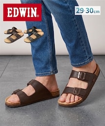 nissen | 【大きいサイズ】フットベッドダブルベルトサンダル　EDWIN（エドウイン）（29－30㎝）(サンダル)
