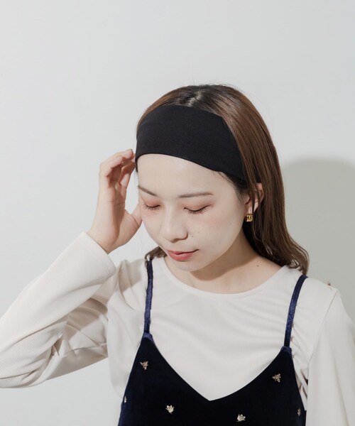 SMELLY（スメリー）の「シンプルヘアバンド（ヘアバンド・レディース・CHA/BLK・-）」の18枚目の写真