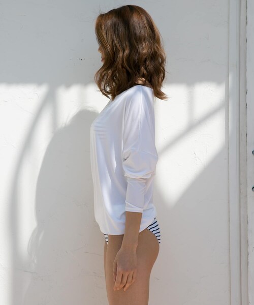 RODE SKO（ロデスコ）の「ラッシュTシャツ付3点セット∴（水着・レディース・OFFxNAVY/BLACK・FREE）」の11枚目の写真
