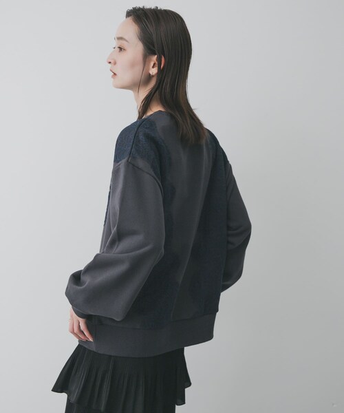 SENSE OF PLACE by URBAN RESEARCH（センスオブプレイスバイアーバンリサーチ）の「レースルーズスウェット（スウェット・レディース・GRAY/OATMEAL/CHARCOAL・One）」の6枚目の写真