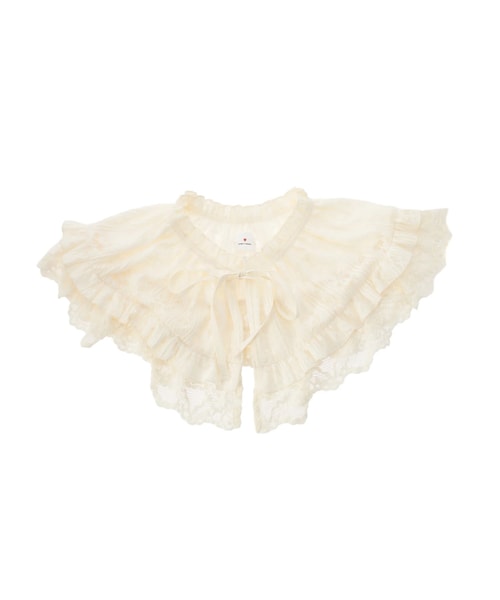 merry jenny（メリージェニー）の「fluffy lace collar（その他雑貨・レディース・オフホワイト/アイボリー/ブラック・F）」の2枚目の写真