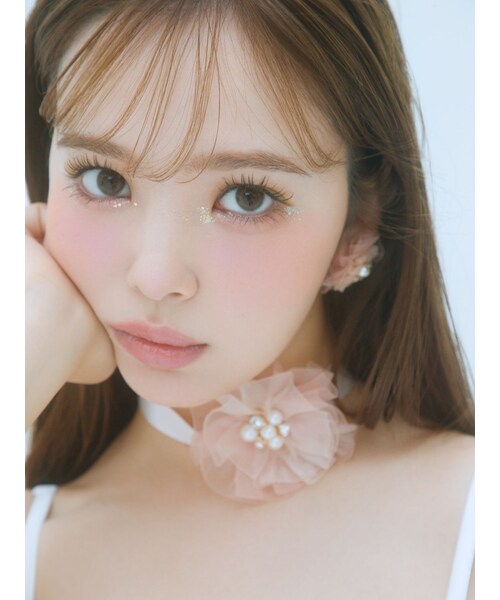 CALNAMUR（カルナムール）の「SHEER 3D FLOWER 2WAY CHORKER/シアー3Dフラワー2WAYチョーカー（ネックレス・レディース・グレー/ピンク・F）」の6枚目の写真