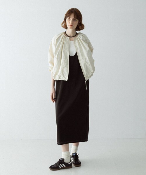 URBAN RESEARCH Sonny Label（アーバンリサーチサニーレーベル）の「『UR TECH』バルーンショートブルゾン（ブルゾン・レディース・ブラック/アイボリー/ベージュ・Free）」の8枚目の写真