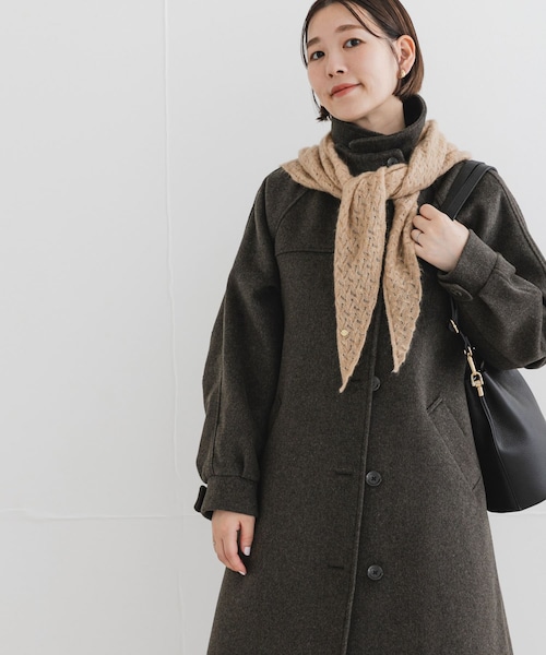URBAN RESEARCH ROSSO（アーバンリサーチロッソ）の「F by ROSSO　『UR TECH』ビーバーステンカラーロングコート（ステンカラーコート・レディース・BROWN/BLACK・Free）」の2枚目の写真