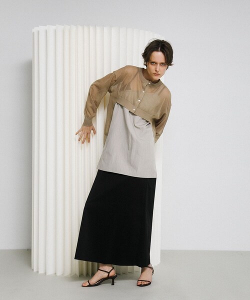LAATO（ラート）の「sheer cardigan（カーディガン/ボレロ・レディース・リップ/ラクダ・Free）」の7枚目の写真