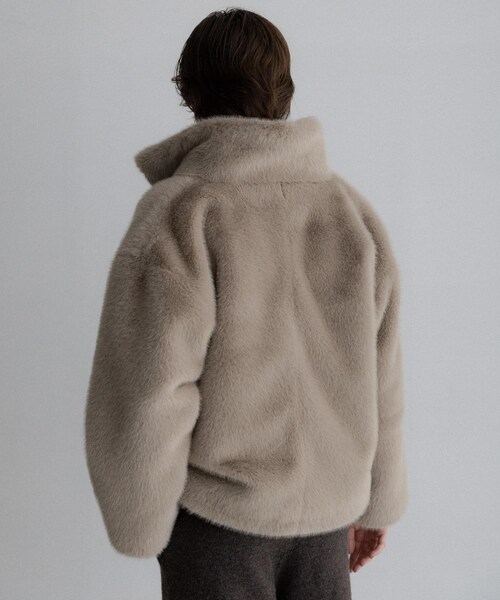 URBAN RESEARCH Sonny Label（アーバンリサーチサニーレーベル）の「フェイクファースタンドブルゾン（ブルゾン・レディース・アッシュグレー/ブラウン・Free）」の6枚目の写真