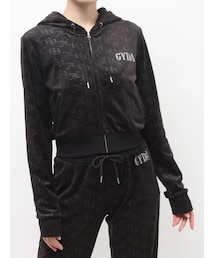 JUICY COUTURE | GYDA×Juicy Couture GG JC Emboss Big Bling Velour Hoodie(パーカー)