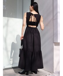 EVRIS | バックシャーリングロングワンピース(ワンピース)