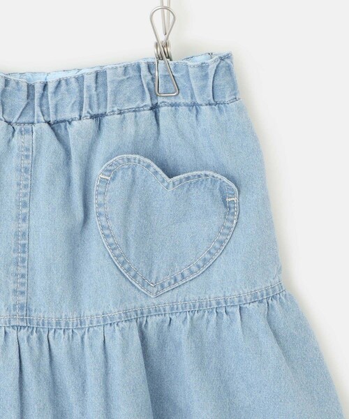 ROPE' PICNIC（ロペピクニック）の「【KIDS/キッズ】インパンツ付きハートポケットデニムスカート（デニムスカート・キッズ・ネイビー/サックス・L/M/S）」の17枚目の写真