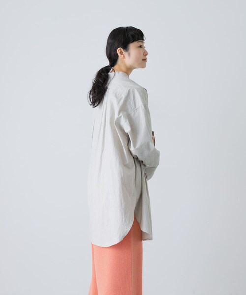 かぐれ（カグレ）の「コットンチュニックシャツ（シャツ/ブラウス・レディース・OFF/L/GRAY・Free）」の18枚目の写真