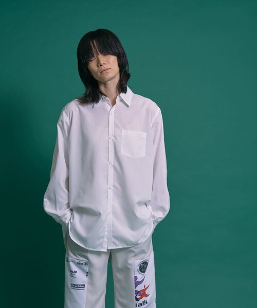 THE GOODLAND MARKET(ザグッドランドマーケット)の「SREU Patch Work Shirt(シャツ/ブラウス・レディース・WHITE2/WHITE1/BLACK1/BLACK2・L/M)」の9枚目の写真