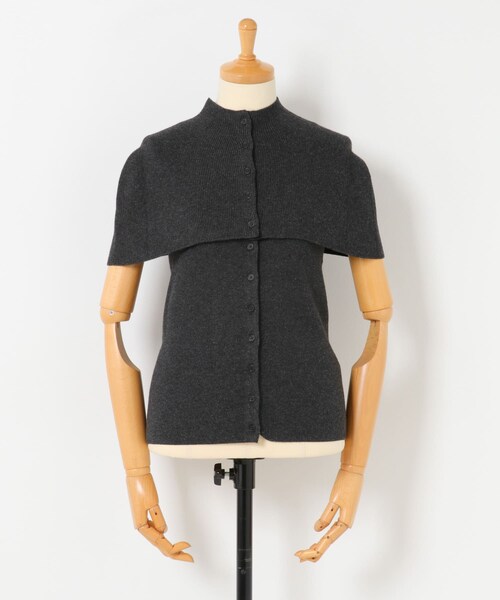 URBAN RESEARCH（アーバンリサーチ）の「AMOMENTO　CAPE TOP ＆ BANDEAU SET（ニット/セーター・レディース・CHARCOAL/L BEIGE・0）」の7枚目の写真