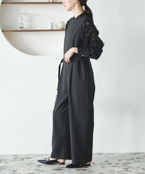 URBAN RESEARCH(アーバンリサーチ)の「『2サイズ展開』 ベルト付きオールインワン(つなぎ/オールインワン・レディース・NAVY/BLACK・36/38)」の15枚目の写真