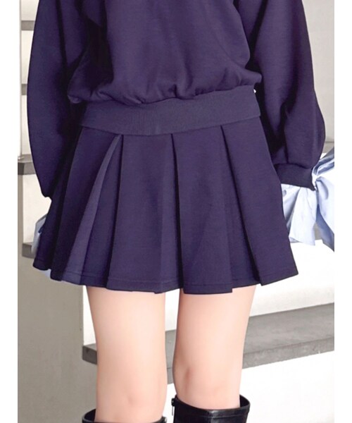 dazzlin（ダズリン）の「ハイウエストカットプリーツミニスカート（スカート・レディース・オフホワイト/グレー/ネイビー・S/M）」の22枚目の写真