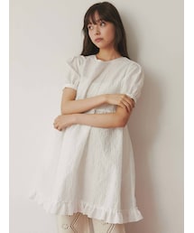 merry jenny | flowerジャガードミニワンピース(ワンピース)