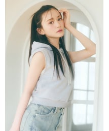 EATME | 【EATME×MIKANA YAMAMOTO】フードノースリーブTOP（セットアップ可能）(Tシャツ/カットソー)