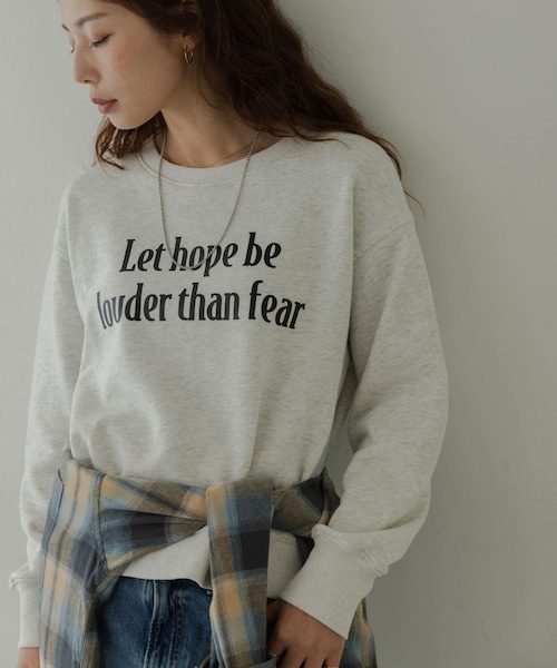 URBAN RESEARCH Sonny Label（アーバンリサーチサニーレーベル）の「メッセージロゴスウェットプルオーバー（スウェット・レディース・チャコール/オートミール/チェリーブラウン・Free）」の3枚目の写真