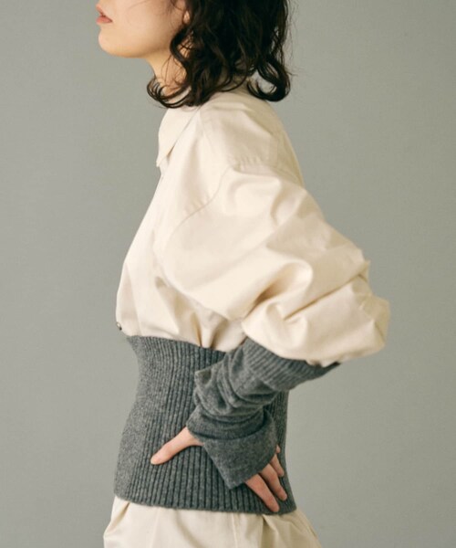 THE GOODLAND MARKET（ザグッドランドマーケット）の「ザ グッドランド マーケット　KNIT BUSTIER（その他トップス・レディース・GRAY/MOSS GREEN・one）」の6枚目の写真