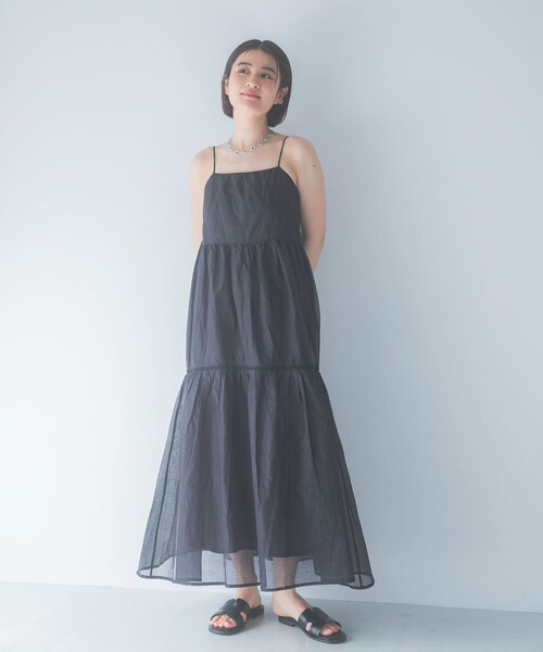 URBAN RESEARCH ROSSO（アーバンリサーチロッソ）の「MARILYN MOON　SHEER TIERED DRESS（ワンピース・レディース・BEIGE/BLACK/WHITE・Free）」の14枚目の写真